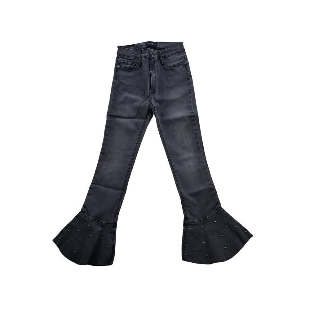 Black Orchid Stella Ruffle Fray Size 23 Smoke Me Out Cropped Jeans